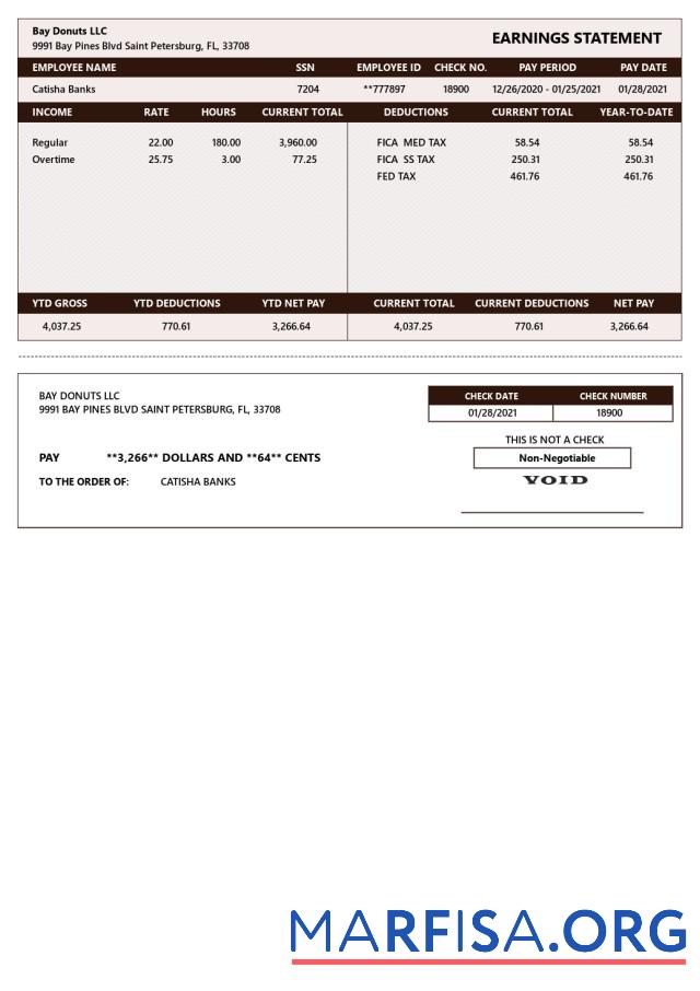 Downloadable Bay Donuts LLC Playstub template
